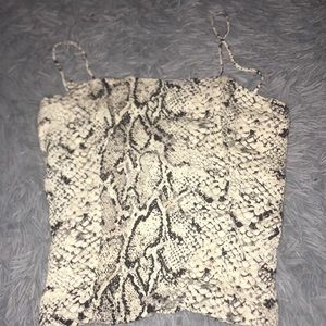 Reformation Meyer Top Snake Print